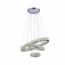 PENDENTE LED ALLIANCE REDONDO60X15CM CRISTAL E METAL TRANSPARENTE