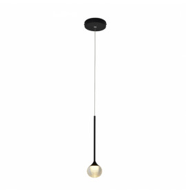 PENDENTE LED DÉLI 8X32CM ACRÍLICO E METAL PRETO