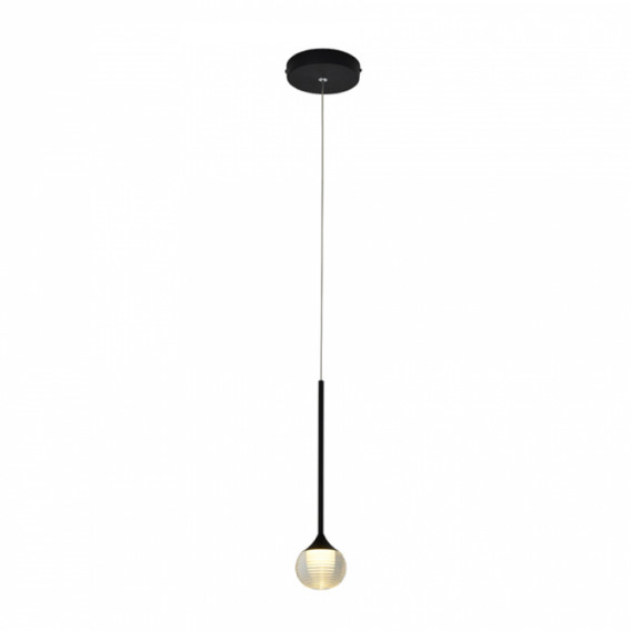 PENDENTE LED DÉLI 8X32CM ACRÍLICO E METAL PRETO